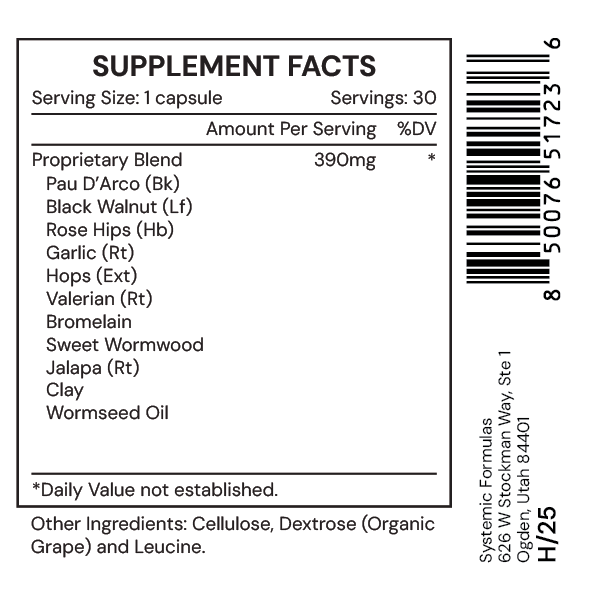 VRM1 Large Supplement Facts