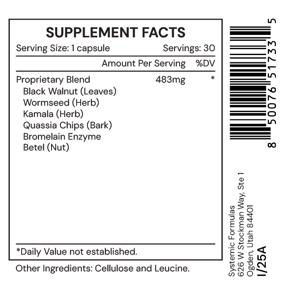 VRM2 Small Supplement Facts