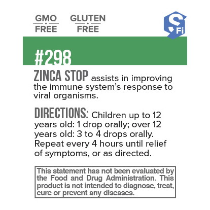 Zinca Stop label information