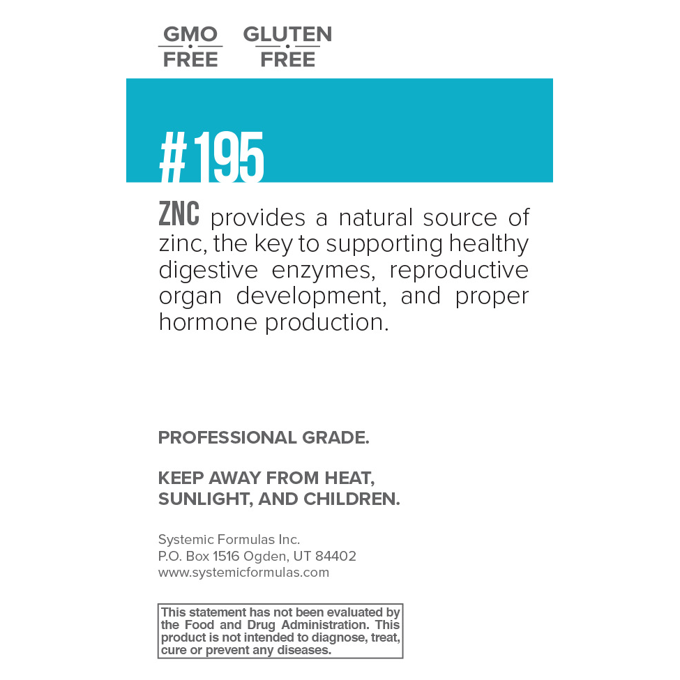 ZNC Zinc label information