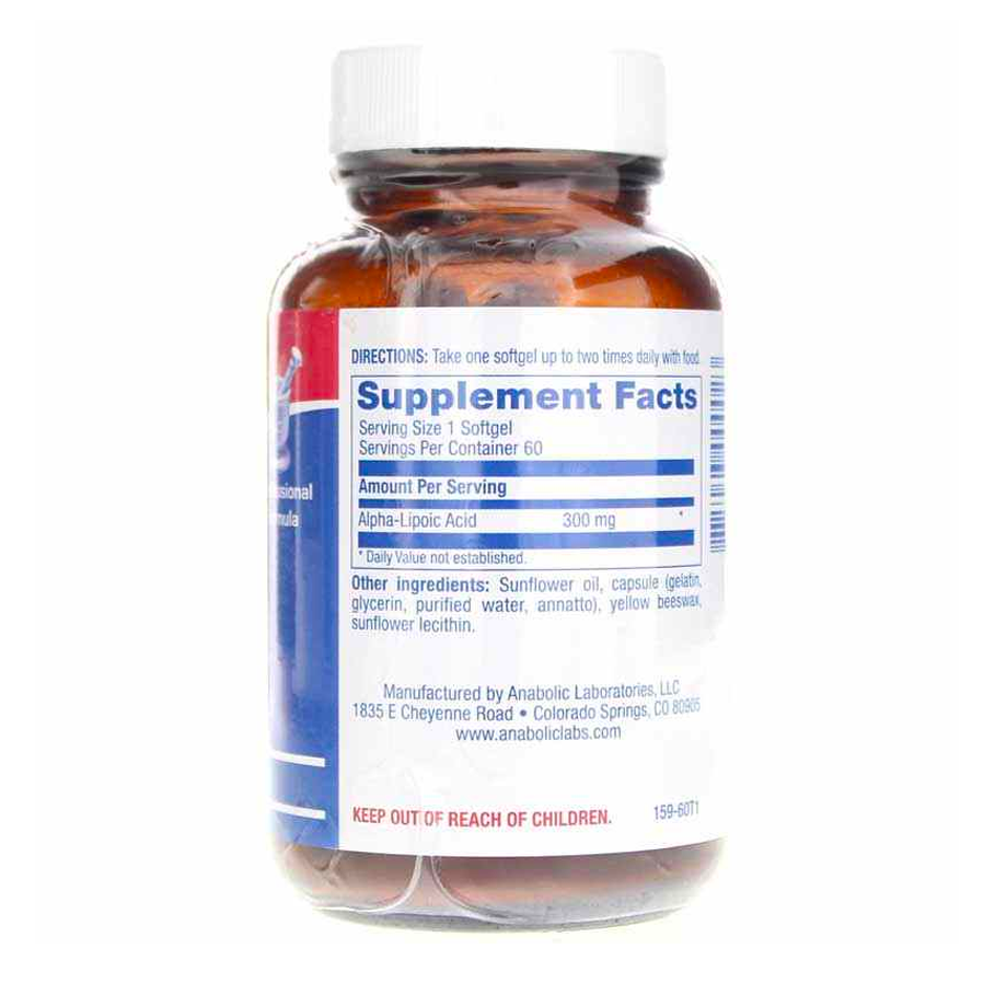 ALPHA LIPOIC ACID 300mg (Vital ALA 300) 60 count by Anabolic Labs Ingredients